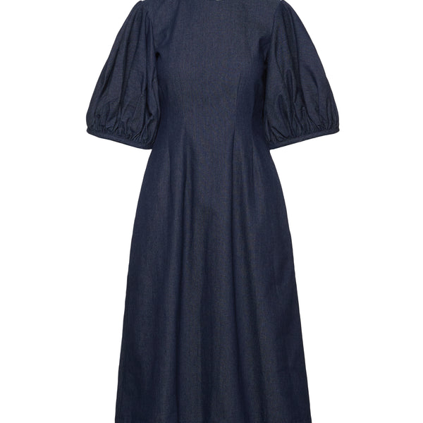 balloon sleeve dress Balloon Sleeve Dress (Denim) – EDIT