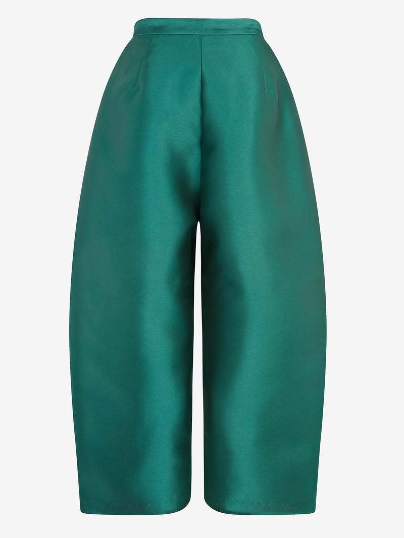Balloon Trousers (green satin)