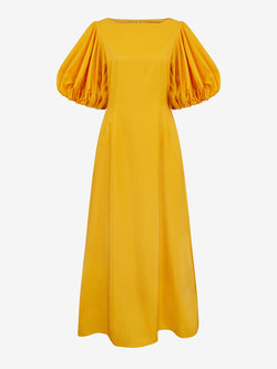 BALLOON SLEEVE MAXI DRESS (Sun yellow)