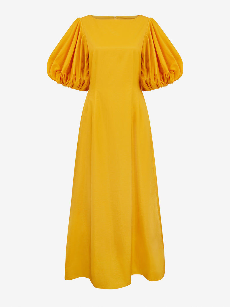 BALLOON SLEEVE MAXI DRESS (Sun yellow) – EDIT BALLOON SLEEVE MAXI DRESS (Sun yellow) – EDIT