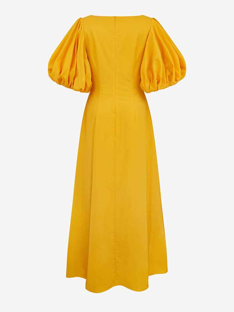 BALLOON SLEEVE MAXI DRESS (Sun yellow) EDIT BALLOON SLEEVE MAXI DRESS (Sun yellow) EDIT