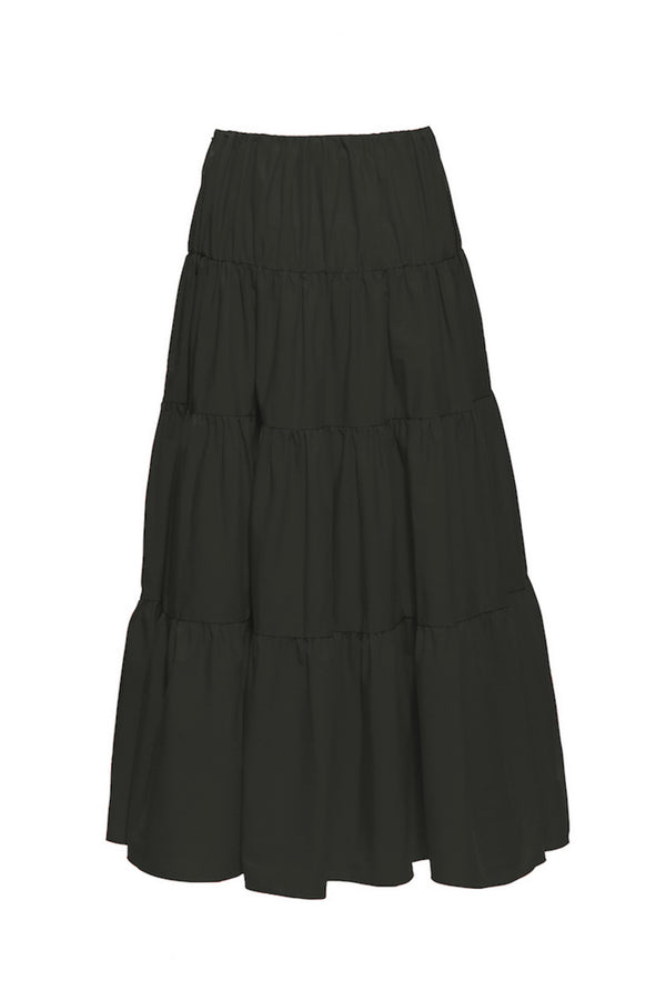 Multi Tiered Swing Skirt (Black)