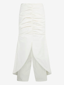 RUCHED FRONT FISHTAIL SKIRT (Ivory)