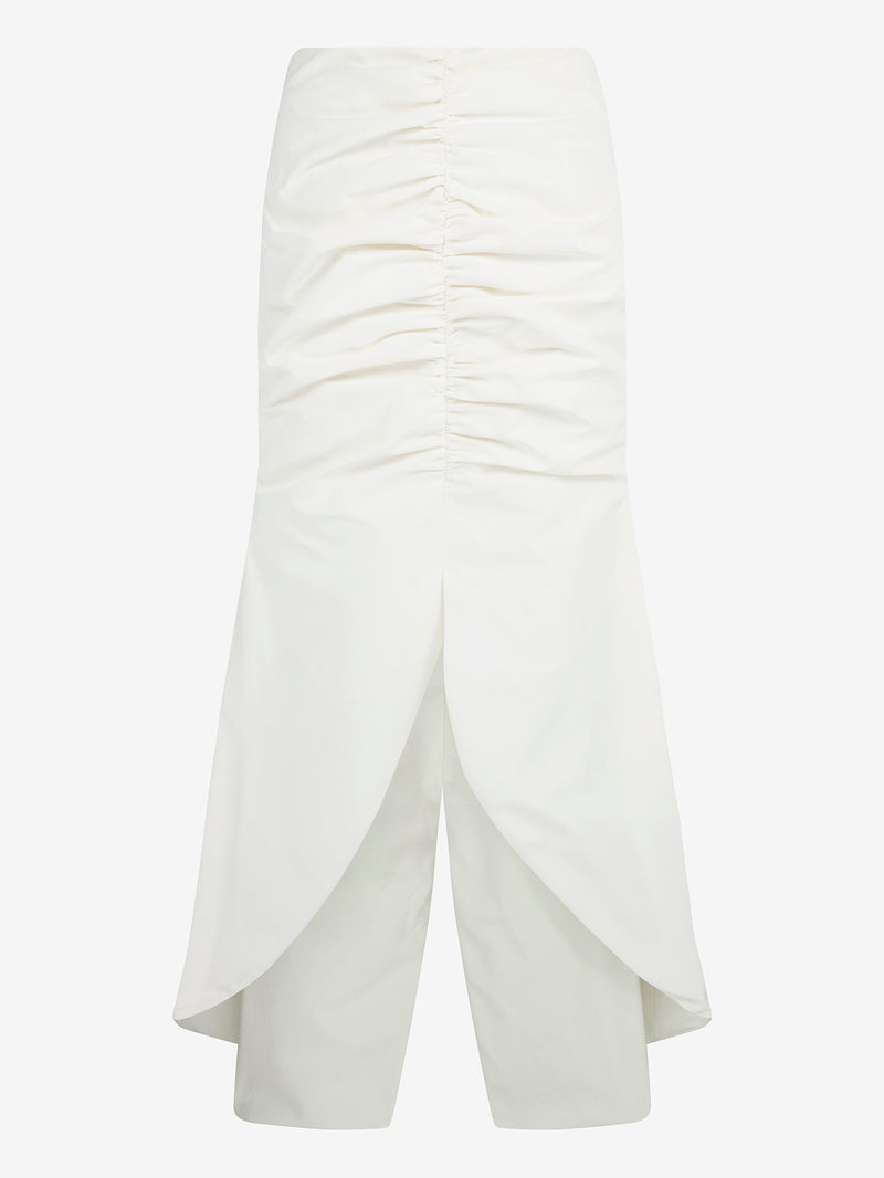 RUCHED FRONT FISHTAIL SKIRT (Ivory)