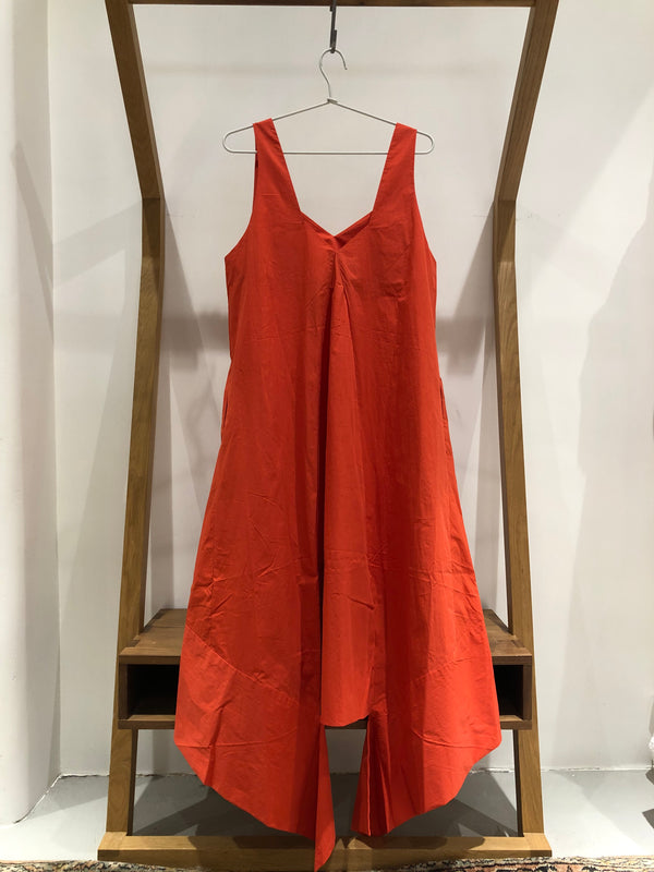 Abstract Peplum Maxi Dress