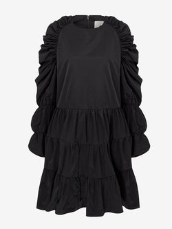 MULTI TIER SWING DRESS (Black)