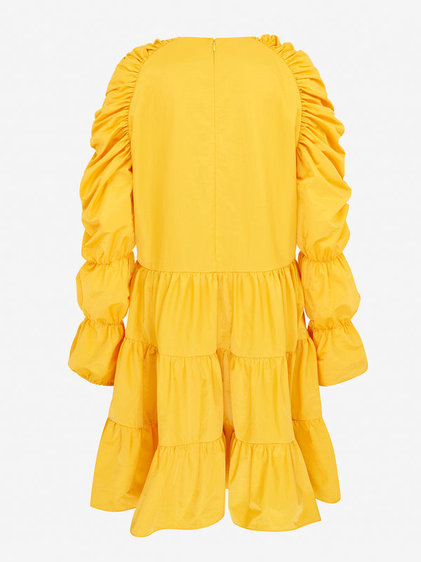 MULTI TIER SWING DRESS (Sun yellow)