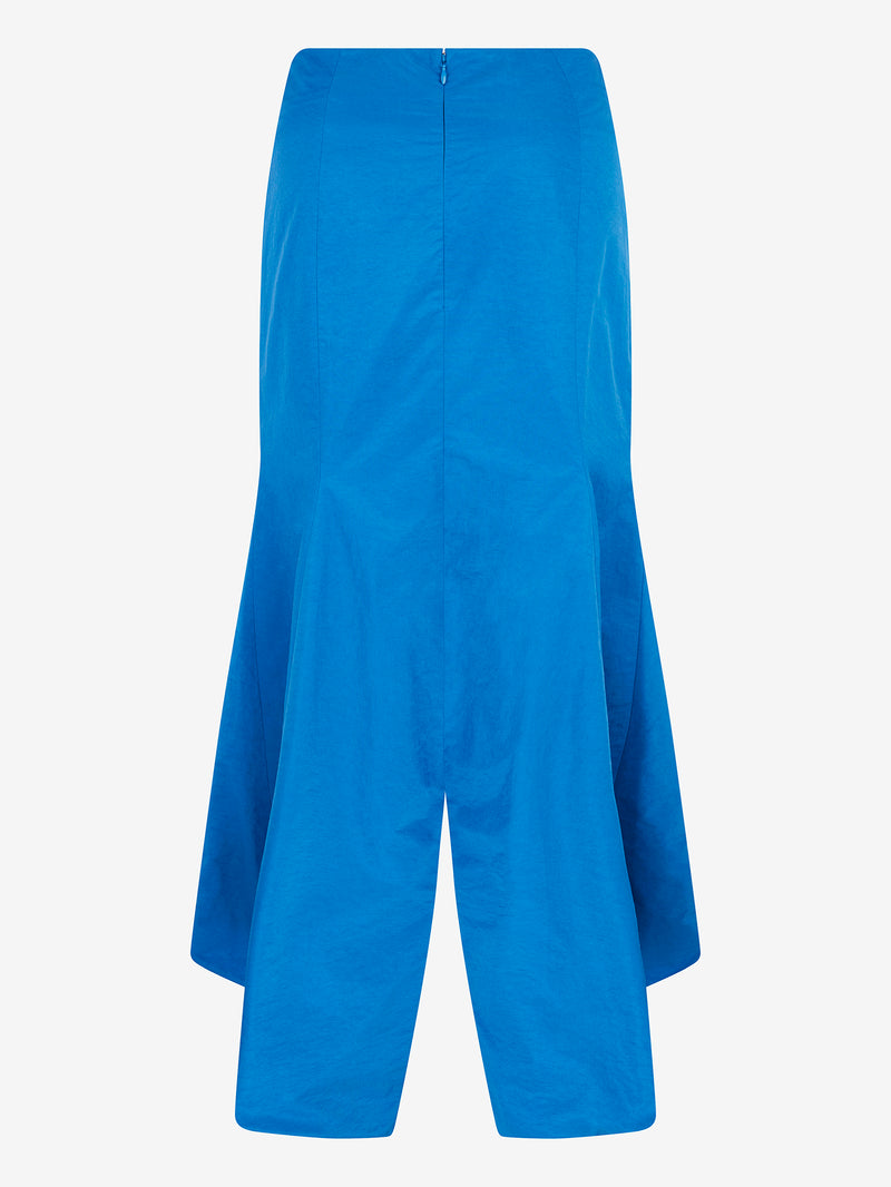 RUCHED FRONT FISHTAIL SKIRT (Sky blue)